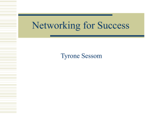 Networking for Success Tyrone Sessom