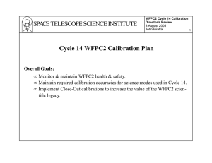 SPACE TELESCOPE SCIENCE INSTITUTE Cycle 14 WFPC2 Calibration Plan