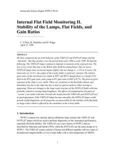 Internal Flat Field Monitoring II. Gain Ratios