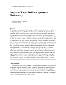 Impact of Focus Drift on Aperture Photometry