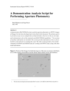 A Demonstration Analysis Script for Performing Aperture Photometry