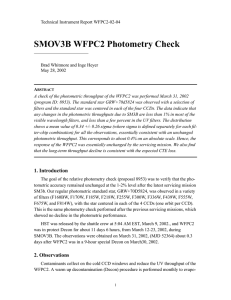 SMOV3B WFPC2 Photometry Check