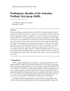 Preliminary Results of the Noiseless Preflash Test (prop. 8450)