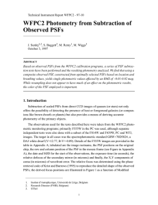 WFPC2 Photometry from Subtraction of Observed PSFs