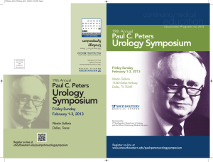 Urology Symposium Paul C. Peters