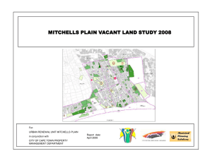 MITCHELLS PLAIN VACANT LAND STUDY 2008