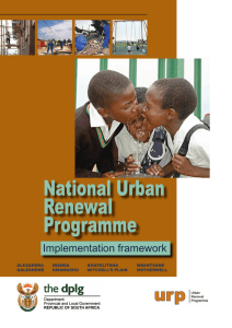 National Urban Renewal Programme Implementation framework