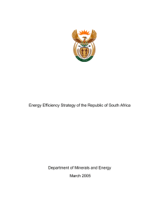 Energy Efficiency Strategy of the Republic of South Africa March 2005