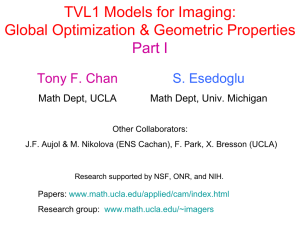 TVL1 Models for Imaging: Global Optimization &amp; Geometric Properties Part I
