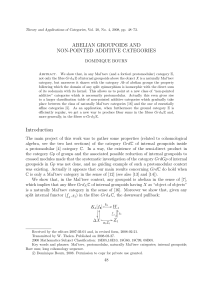 ABELIAN GROUPOIDS AND NON-POINTED ADDITIVE CATEGORIES DOMINIQUE BOURN