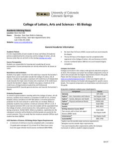 College of Letters, Arts and Sciences – BS Biology