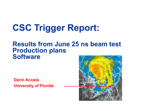 CSC Trigger Report: Results from June 25 ns beam test Production plans Software