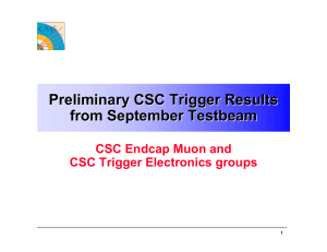 Preliminary CSC Trigger Results  from September  Testbeam from September Testbeam