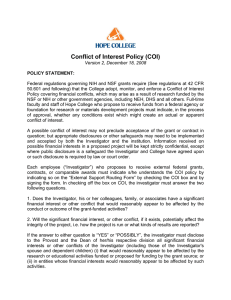 Conflict of Interest Policy (COI)