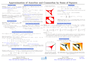 Approximation of Amoebas and Coamoebas by Sums of Squares Definition: SDPs