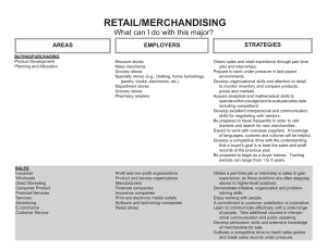 RETAIL/MERCHANDISING What can I do with this major? STRATEGIES AREAS