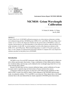 NICMOS  Grism Wavelength Calibration