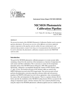 NICMOS Photometric Calibration Pipeline