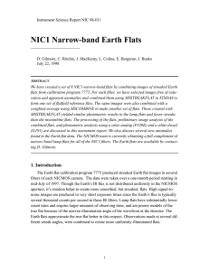 NIC1 Narrow-band Earth Flats
