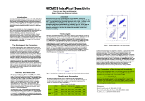 NICMOS IntraPixel Sensitivity Abstract Introduction Chun Xu and Bahram Mobasher