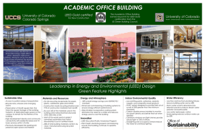 ACADEMIC OFFICE BUILDING LEED Gold certified