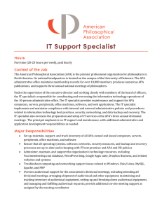 IT Support Specialist Hours Context of the Job