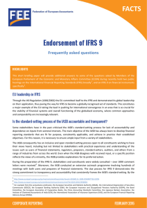Endorsement of IFRS 9 Frequently asked questions  HIGHLIGHTS
