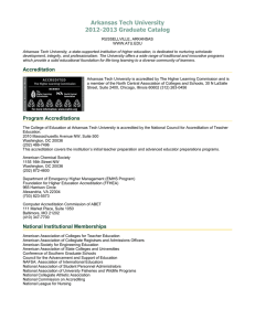 Arkansas Tech University 2012-2013 Graduate Catalog