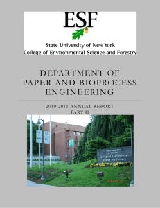 DEPARTMENT OF PAPER AND BIOPROCESS ENGINEERING