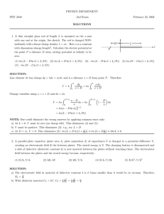 PHYSICS DEPARTMENT PHY 2049 2nd Exam February 22, 2002
