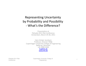 Representing Uncertainty by Probability and Possibility ‐ What’s the Difference?