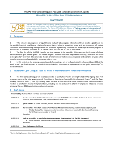 UNCTAD Third Geneva Dialogue on Post-2015 Sustainable Development Agenda  CONCEPT NOTE