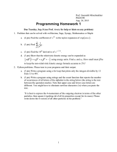 Programming Homework 1