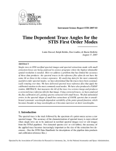 Time Dependent Trace Angles for the STIS First Order Modes