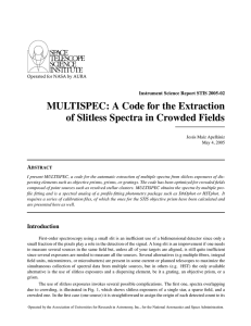 MULTISPEC: A Code for the Extraction A Instrument Science Report STIS 2005-02