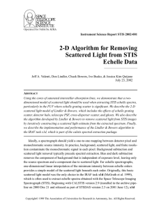 2-D Algorithm for Removing Scattered Light from STIS Echelle Data