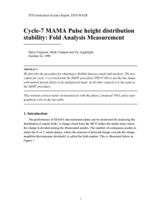 Cycle-7 MAMA Pulse height distribution stability: Fold Analysis Measurement