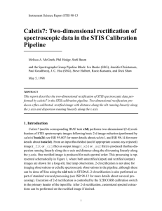 Calstis7: Two-dimensional rectification of spectroscopic data in the STIS Calibration Pipeline