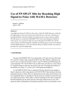 Use of FP-SPLIT Slits for Reaching High Signal-to-Noise with MAMA Detectors
