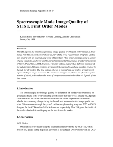 Spectroscopic Mode Image Quality of STIS I. First Order Modes