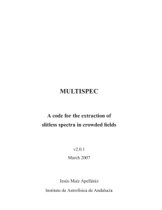 MULTISPEC A code for the extraction of slitless spectra in crowded fields v2.0.1