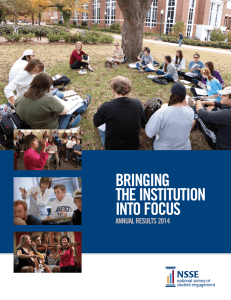 BRINGING THE INSTITUTION INTO FOCUS ANNUAL RESULTS 2014