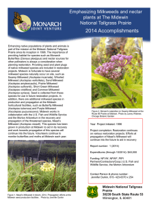 Title text here  2014 Accomplishments Emphasizing Milkweeds and nectar