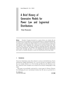 A Brief History of Generative Models for Power Law and Lognormal Distributions