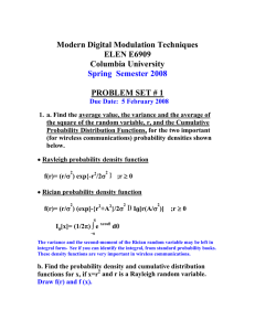 Modern Digital Modulation Techniques ELEN E6909 Columbia University