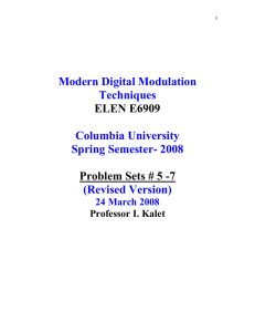 Modern Digital Modulation Techniques Columbia University