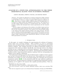 ANALYSIS OF A FINITE PML APPROXIMATION TO THE THREE