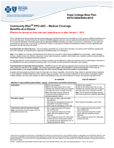 Community Blue PPO ASC – Medical Coverage Benefits-at-a-Glance