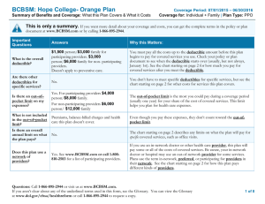 BCBSM: Hope College- Orange Plan