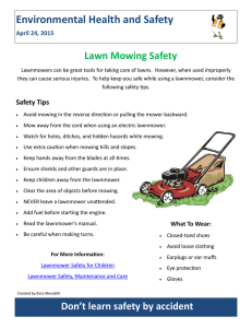 Environmental Health and Safety Lawn Mowing Safety April 24, 2015